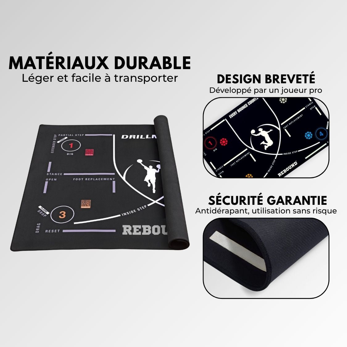 TAPIS D’ENTRAÎNEMENT AU BASKET